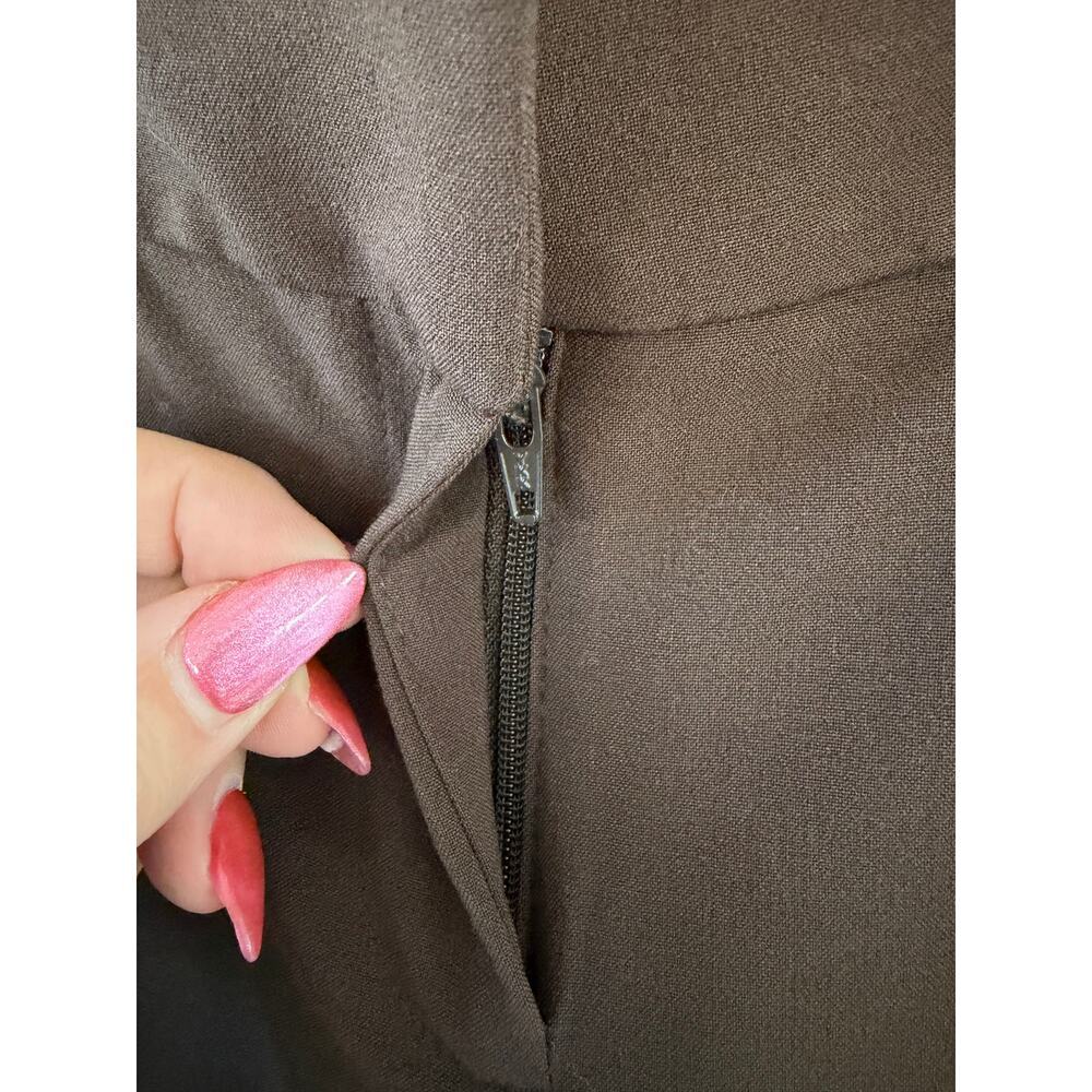 7th Avenue NY & Company Brown Dress Pants Size 8 Straight Leg Career Work - Picture 4 of 7